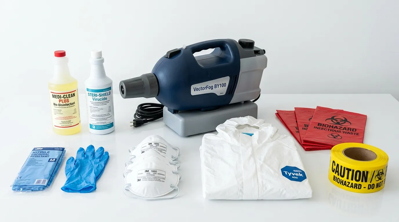 Professional biohazard remediation crew working in Tamalpais Valley