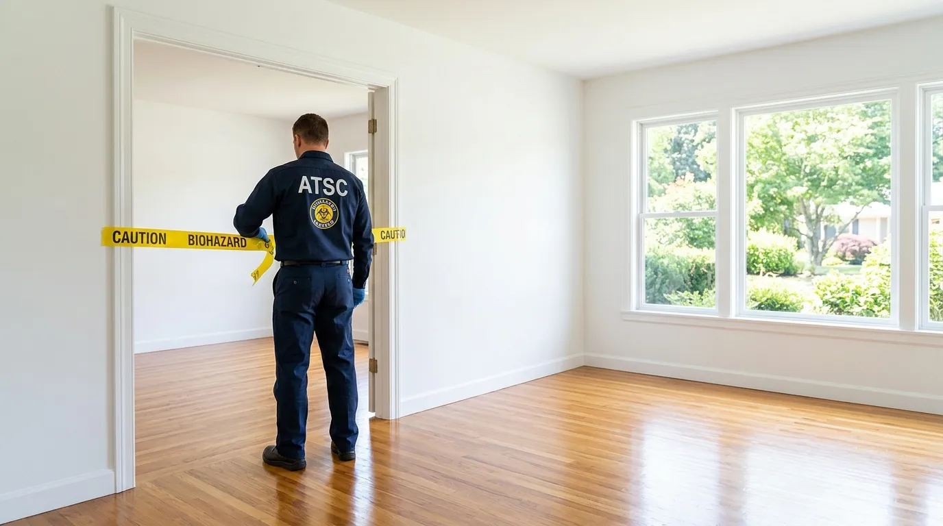 Certified biohazard cleanup crew performing Crime Scene Cleanup in Tamalpais Valley